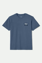 Men's Linwood S/S Standard T-Shirt in the color Harbor Blue/Cool Grey/Washed Copper - Front Product View
