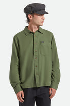 Unisex Fiddler Fisherman Cap in the color Grey Shadow Plaid - Men's Side View