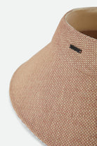 Women's Jasmine Packable Visor in the color Italian Clay/Natural - Additional Laydown image