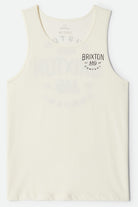 Men's Fremont Tank Top in the color Off White - Front Product Laydown Image