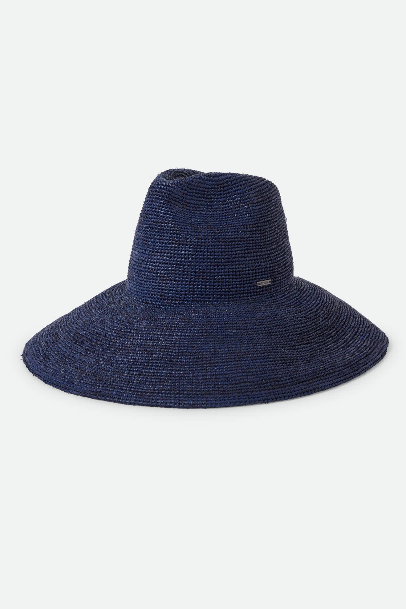 Women's Helena Straw Sun Hat in the color Midnight Blue - Front Product Laydown Image