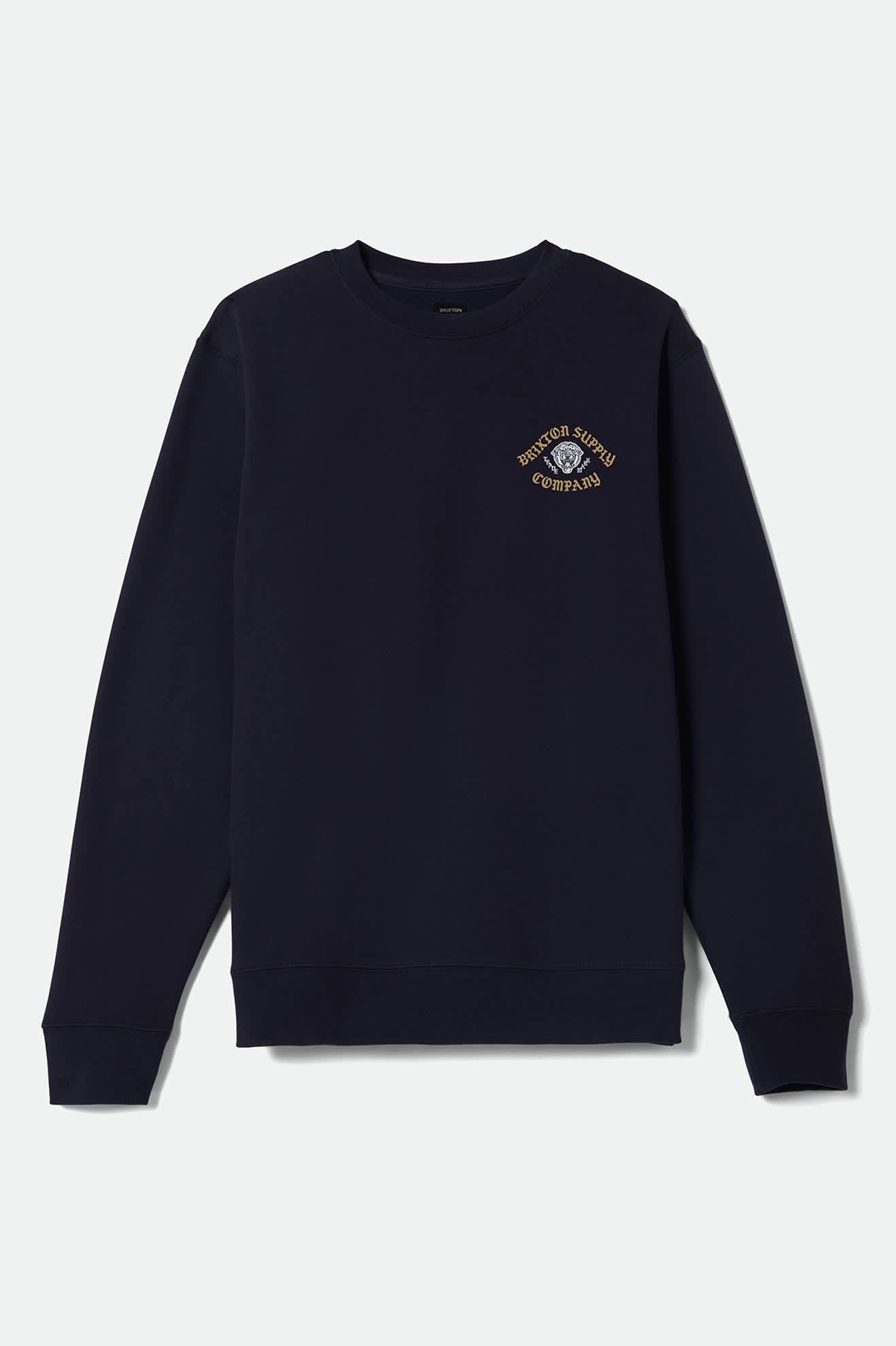 Men's Morado Crew in the color Navy - Front Product Laydown Image