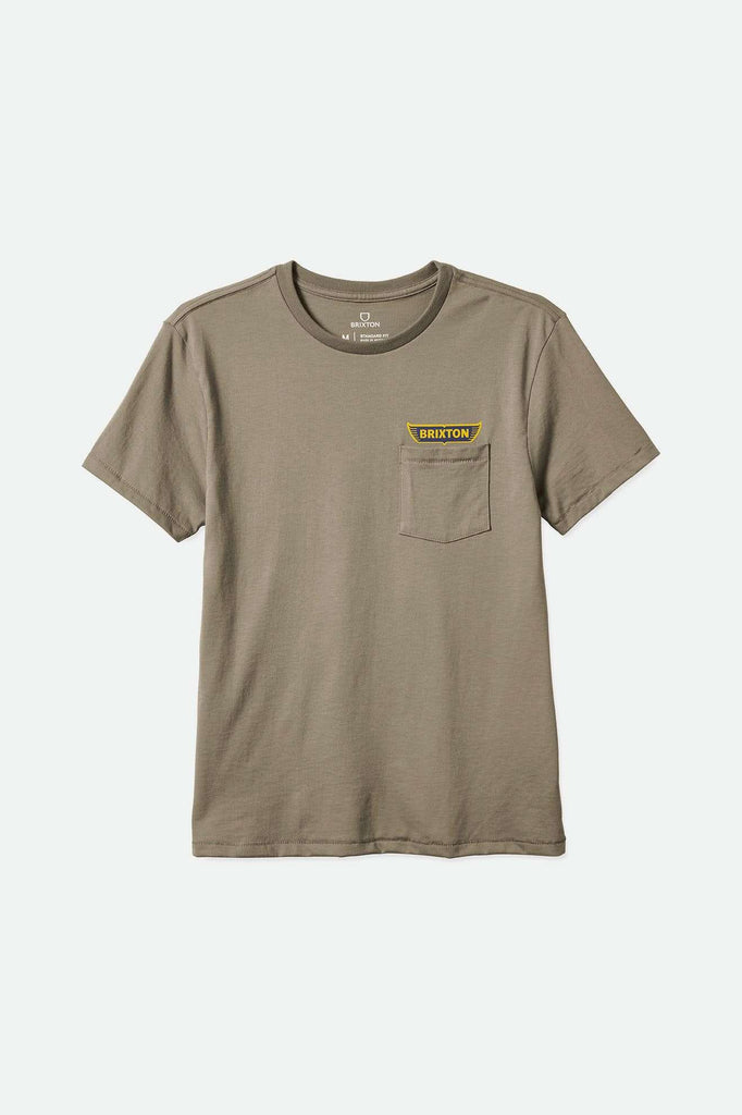 Brixton Men's Graves S/S Pocket T-Shirt - Oatmeal | Main