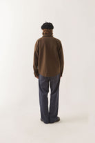 Men's Durham Felted Stretch Jacket in the color Walnut Brown - Men's Back View