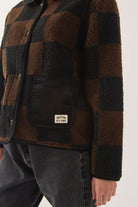 Women's Delilah Quilted Jacket in the color Black/Brown - Women's Side View