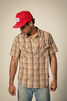 Men's Wayne Western S/S Shirt in the color Western Plaid - Additional Fit image