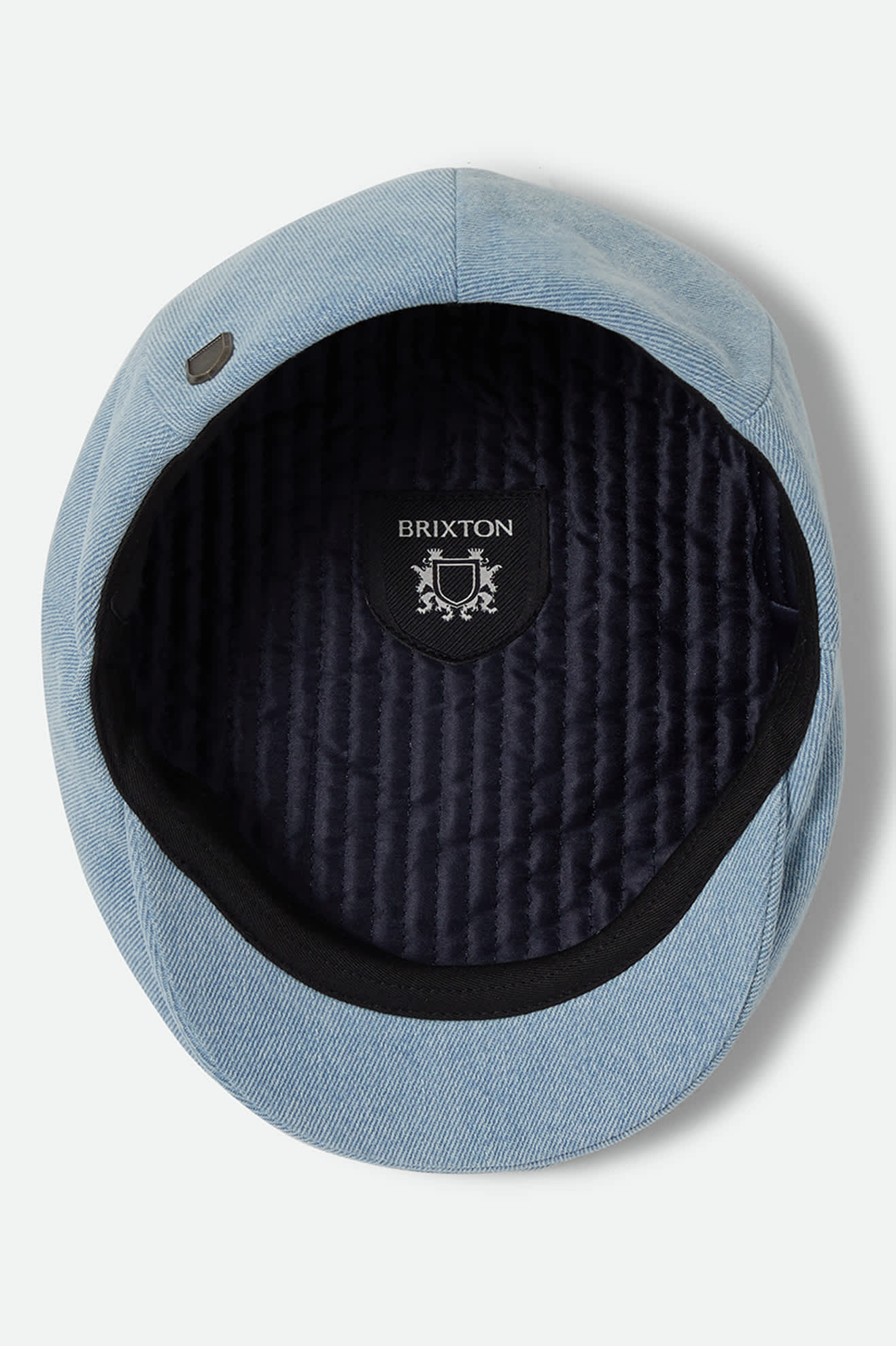 Unisex Hooligan Flat Cap in the color Light Indigo Wash - Additional Laydown image