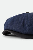 Unisex Brood Baggy Flannel Snap Cap in the color Black Denim/Black - Additional Laydown image