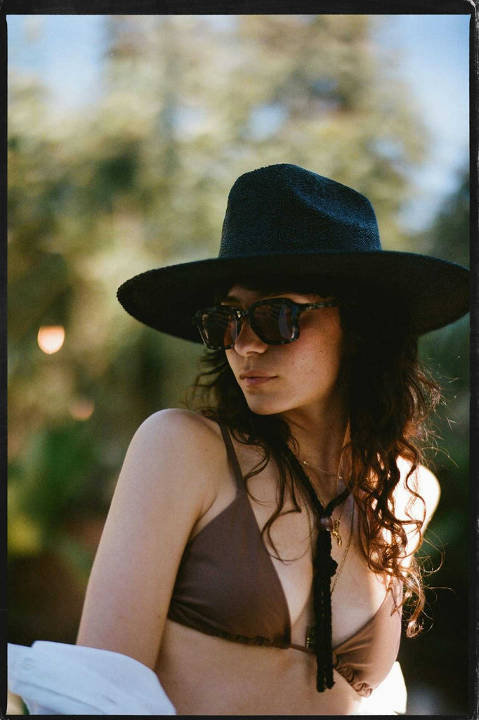 Brixton Women's Austin Straw Cowboy Hat - Black | Lifestyle 2