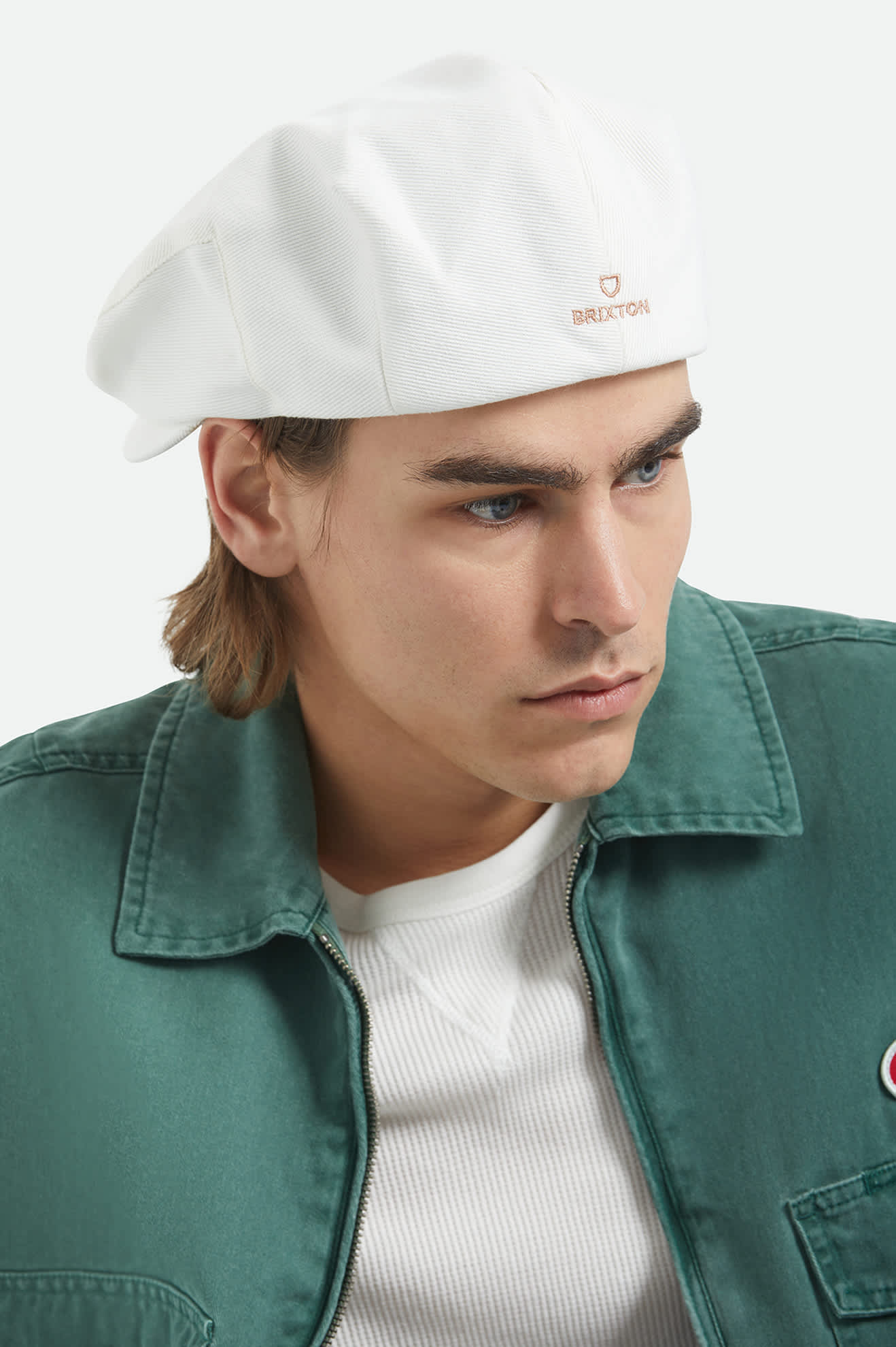 Unisex Barrel Alpha Snap Cap in the color Whitecap - Men's Front View