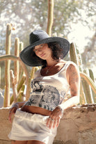 Women's Helena Straw Sun Hat in the color Midnight Blue - Women's Lifestyle 2.0