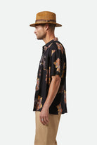 Unisex Roma Straw Fedora in the color Coffee - Men's Side View