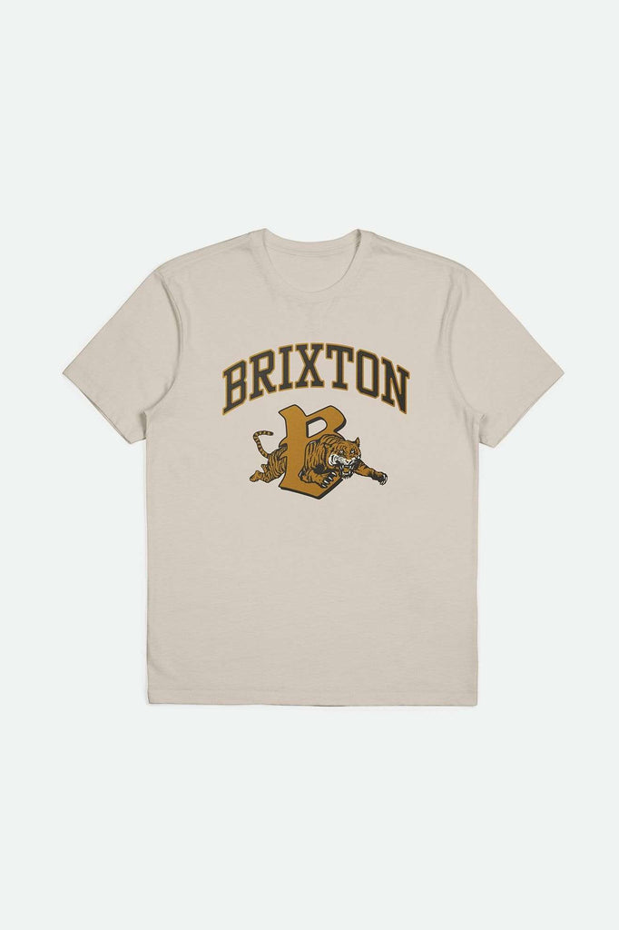 Brixton Men's Tiger Heavyweight Relaxed T-Shirt - Cream Classic Wash | Main