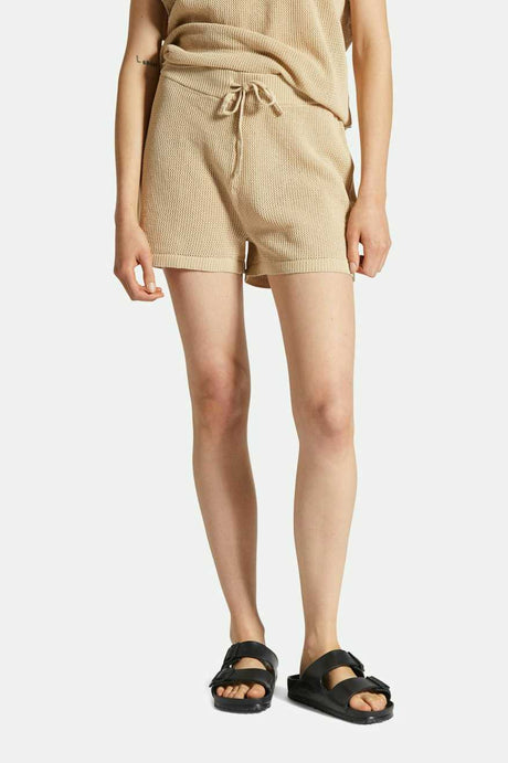 Brixton Women's Aruba Cover Up Short - Oat Milk | Front fit