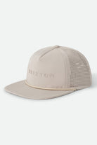 Unisex Alpha Journey Adjustable Hat in the color Warm Grey - Front Product Laydown Image