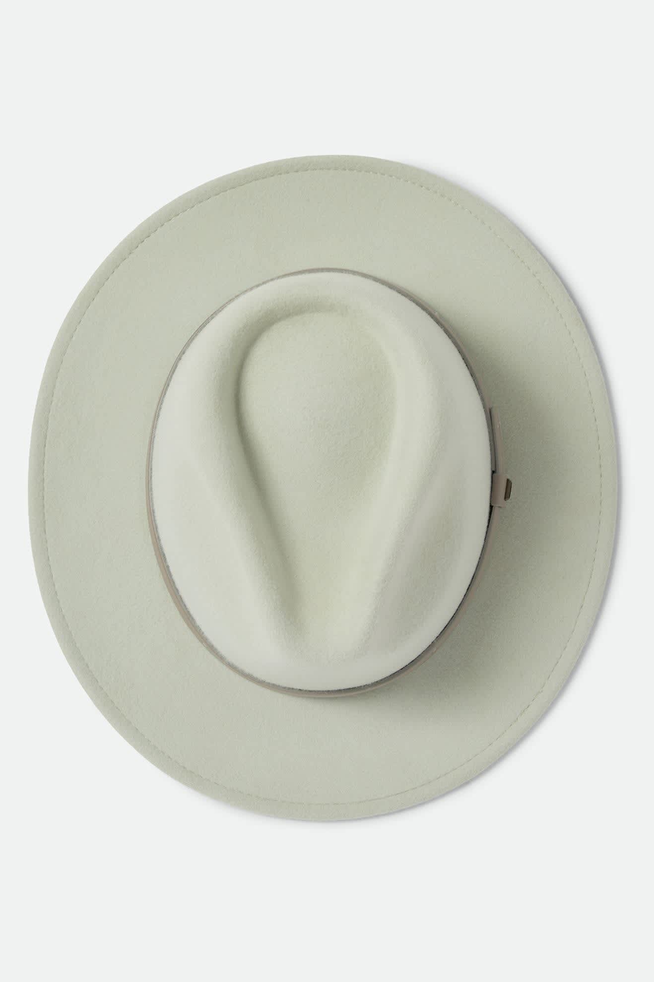 Unisex Messer Fedora in the color Sea Foam/Timeless Taupe - Additional Laydown image