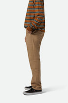 Men's Choice Chino Regular Pant in the color Khaki - Men's Side View