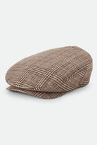 Unisex Century Barrel Snap Cap in the color Brown/Tan/Red Plaid - Front Product Laydown Image