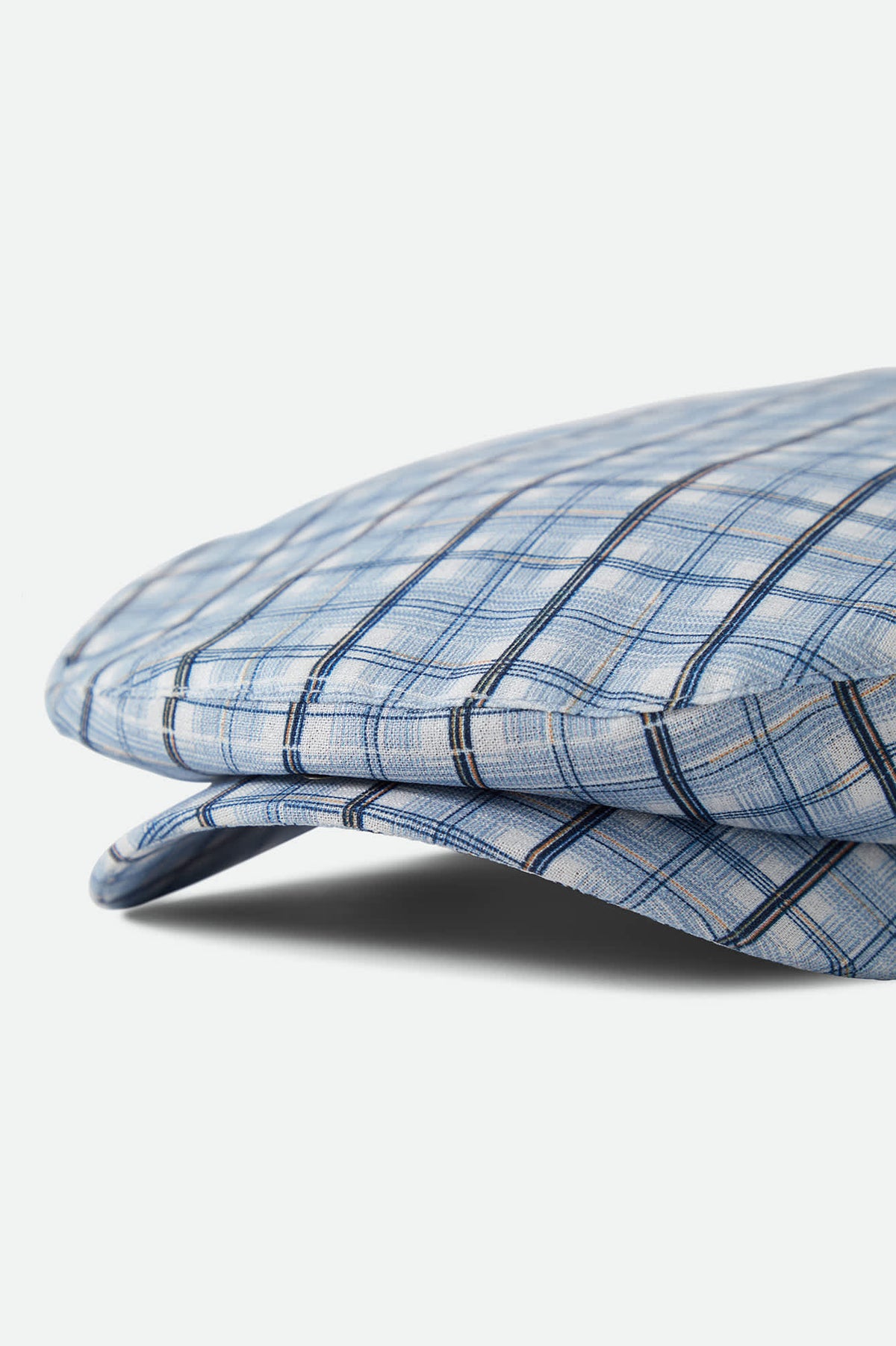 Unisex Century Barrel Snap Cap in the color Blue Window Plaid - Additional Laydown image