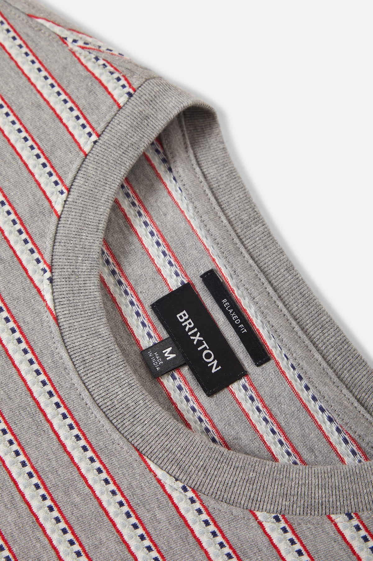 Men's Poolside Pique Box Crop T-Shirt in the color Heather Grey - Additional Laydown image