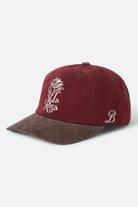 Women's La Rosa Adjustable Hat in the color Dark Brick/Walnut Brown Cord - Front Product Laydown Image