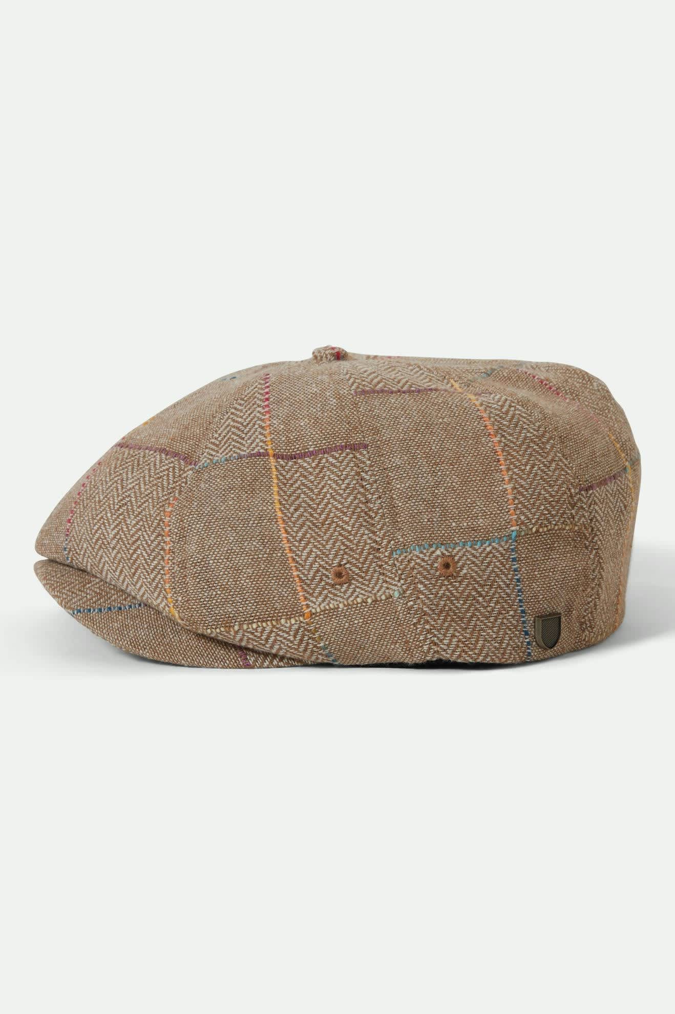 Unisex Brood Newsboy Cap in the color Tan/Multi - Additional Laydown image