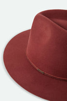 Unisex Wesley Fedora in the color Dark Brick/Dark Brick - Additional Laydown image