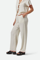 Women's Wandering Hudson Lounge Pant in the color Off White - Women's Side View