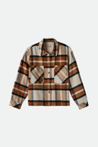 Women's Bowery Women's Soft Brushed L/S Flannel in the color Washed Copper - Front Product View