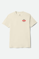 Men's Pinnacle Short Sleeve T-Shirt in the color Cream - Front Product Laydown Image