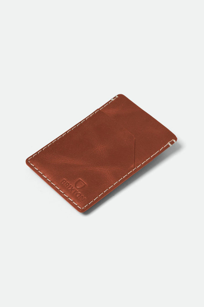 Brixton Unisex Traditional Card Holder - Brown | Profile