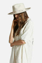 Brixton Unisex Reno Fedora - Dove/Dove | Women's Front Fit