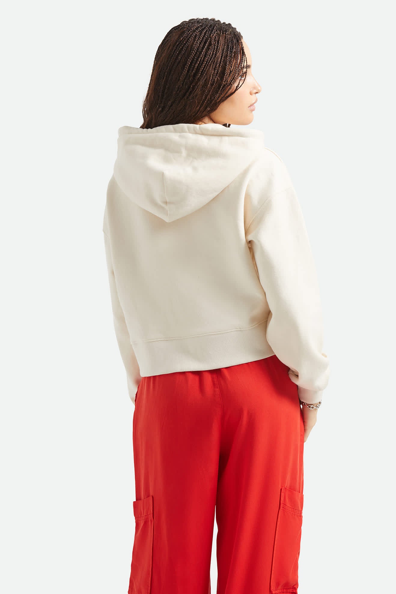 Women's Pegasus Zip Hood in the color Whitecap - Women's Back View