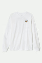 Men's Driftway L/S Standard T-Shirt in the color White - Front Product View