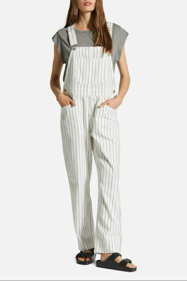 Women's Fit, Front View | Costa Overall - Off White/Black