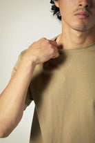 Men's Premium Cotton S/S Tailored T-Shirt in the color Khaki - Additional Fit image