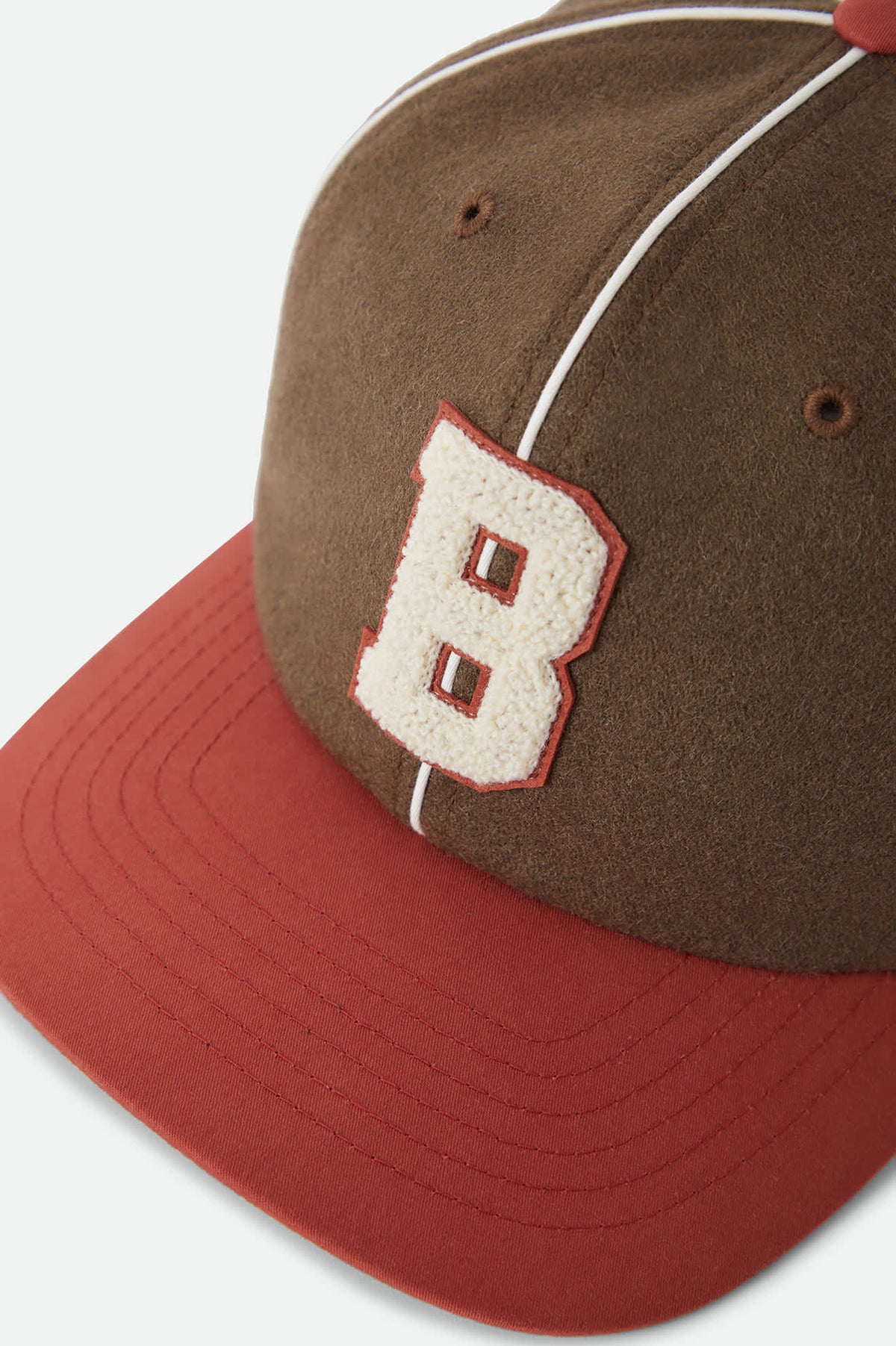 Unisex Big B Adjustable Hat in the color Walnut Brown/Red Earth - Additional Laydown image
