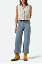 Women's Margo Cropped 5-Pocket Pant in the color Light Denim - Women's Front View