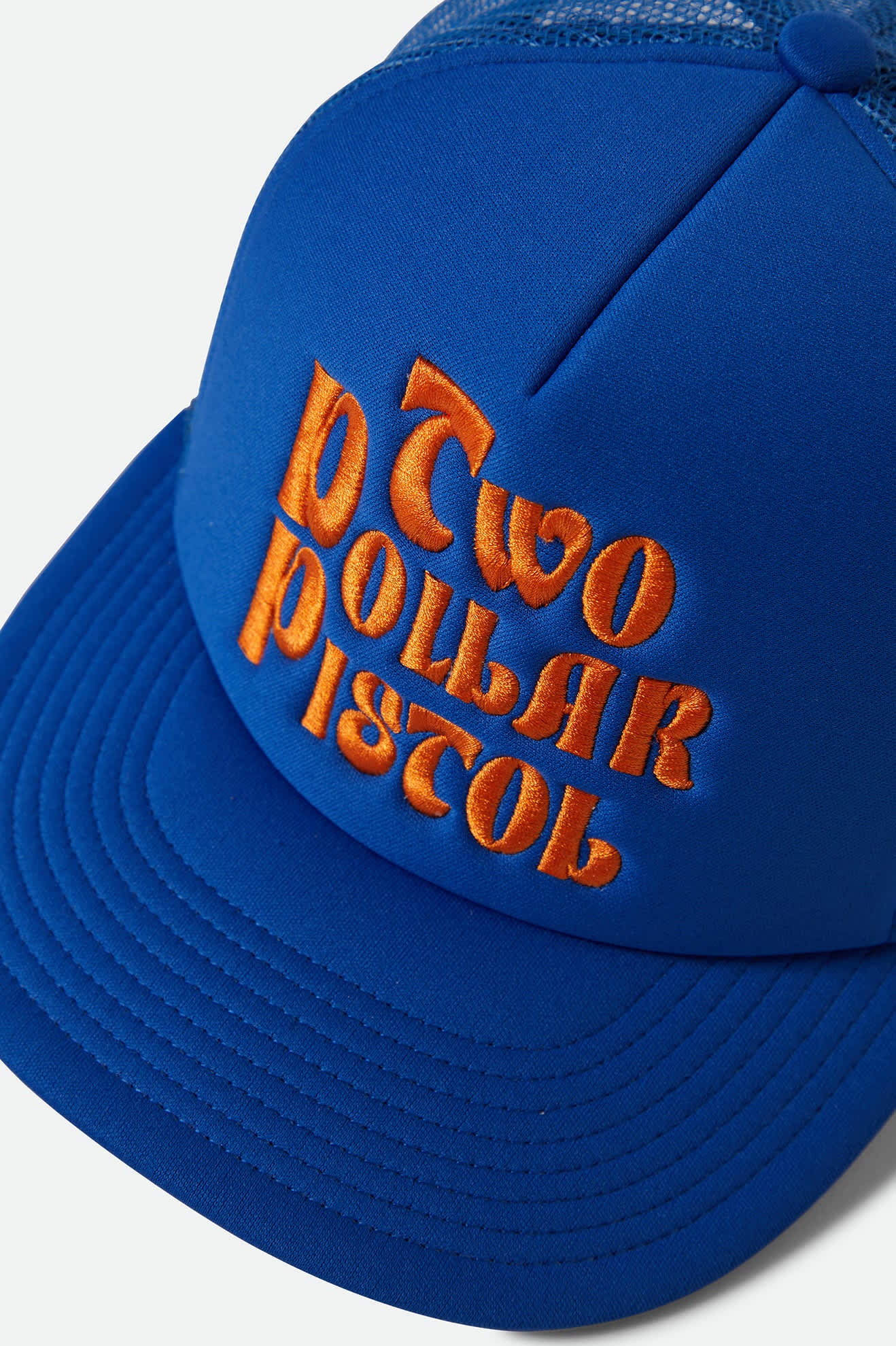 Women's Two Dollar Pistol Netplus Trucker Hat in the color Electric Blue/Electric Blue - Additional Style View