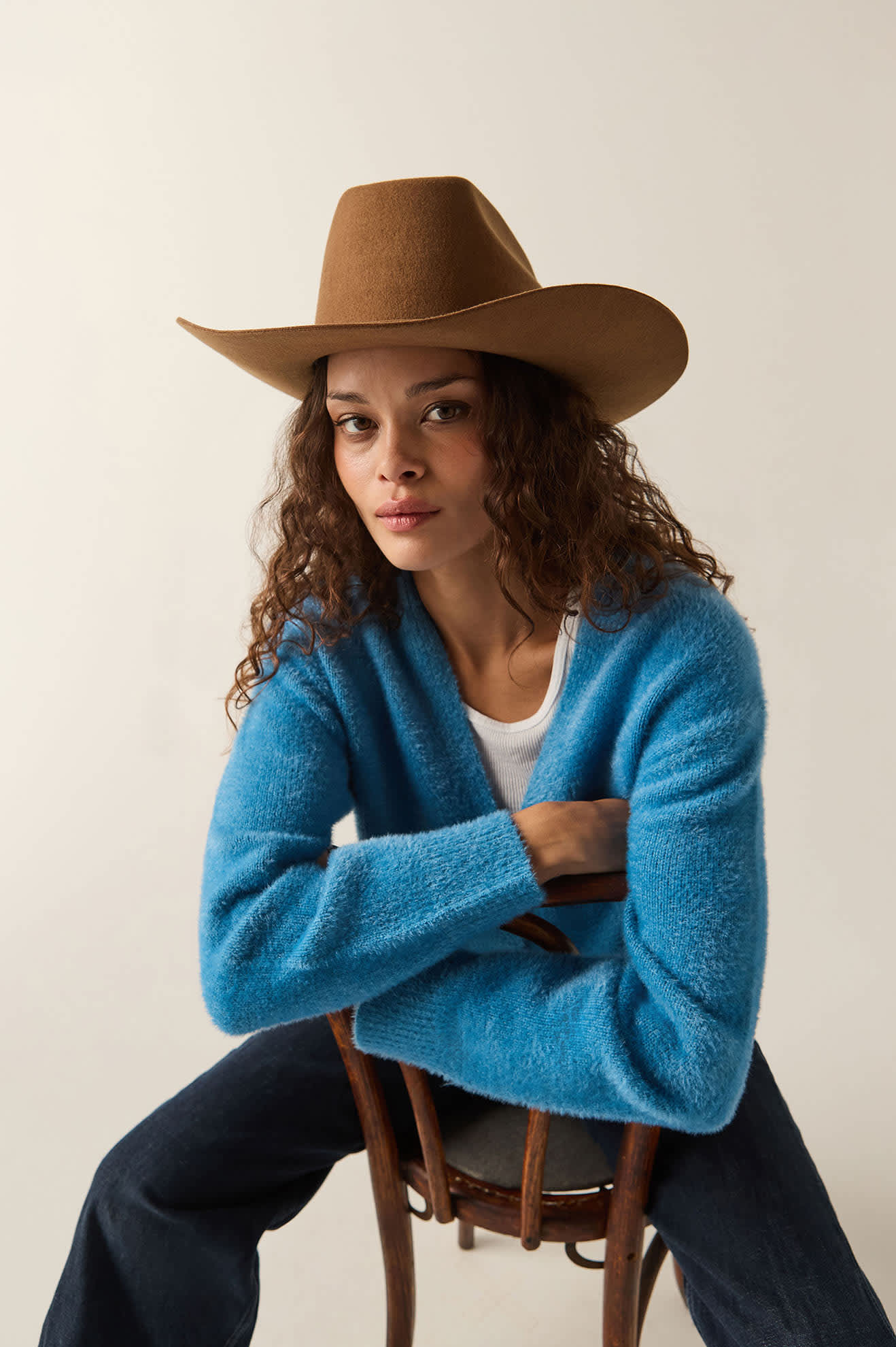 Unisex Prescott Brick Top Cowboy Hat in the color Toffee - Additional Fit image