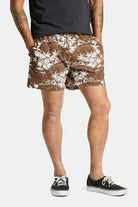 Men's Fit, front | Voyage Hybrid Short 5.5" - Sepia Umbrella Scene
