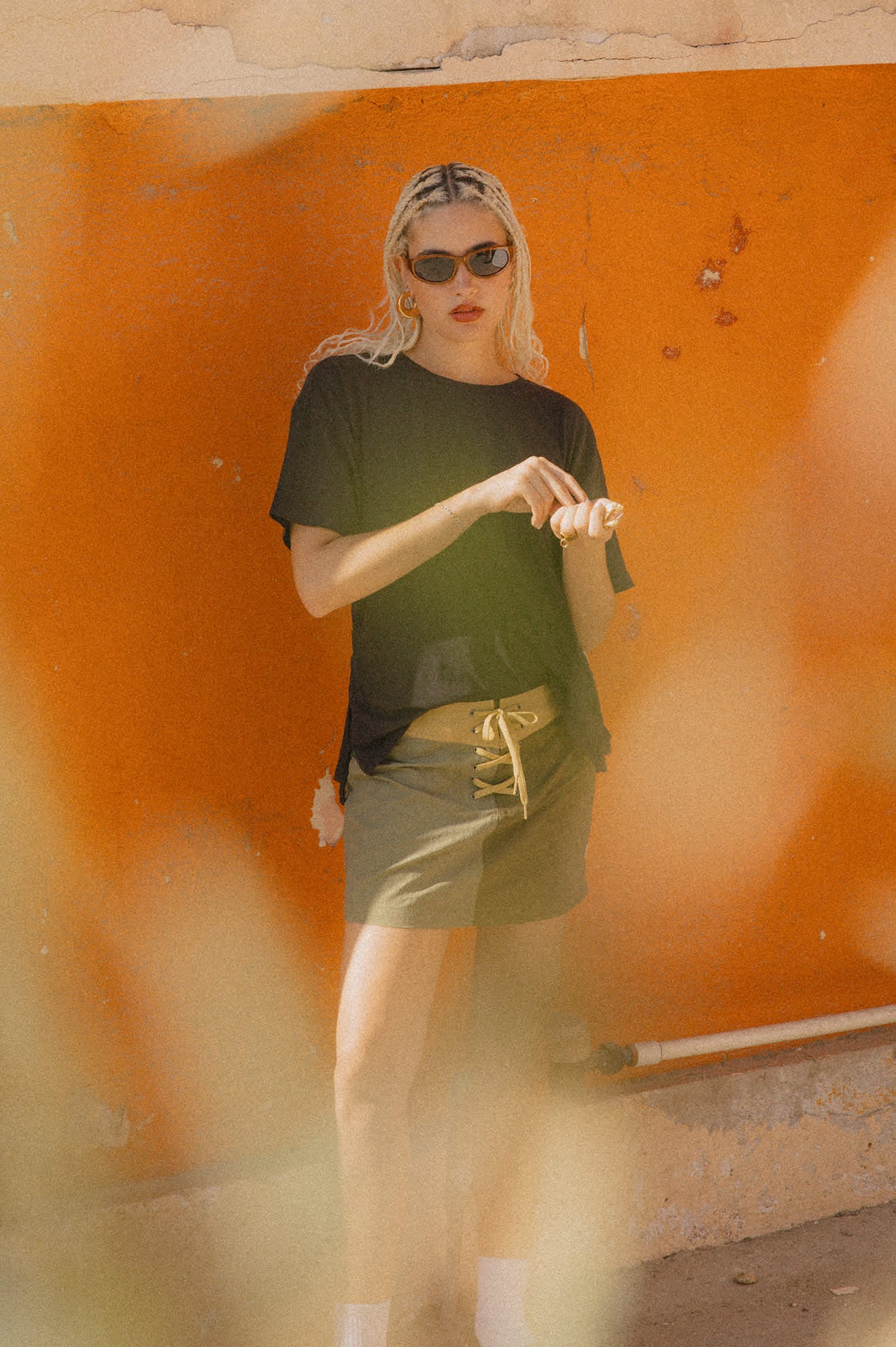 Women's Carefree Organic Garment Dye Cinch T-Shirt in the color Black - Men's Lifestyle image