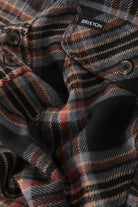 Men's Bowery Flannel in the color Black/Red Earth - Additional Laydown image