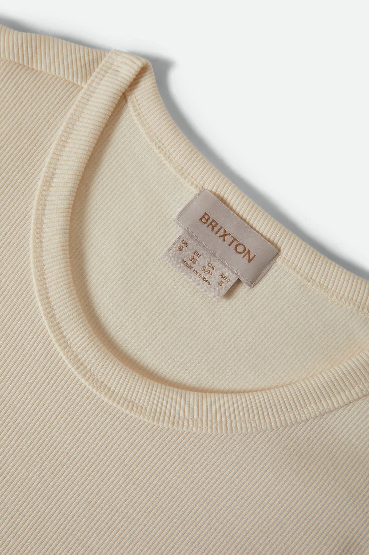 Women's Ribbed Cinch Mini Dress in the color Off White - Additional Laydown image