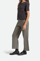 Women's Margo Cropped 5-Pocket Pant in the color Multi Stripe/Plaid - Women's Side View