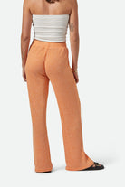 Women's Maude Mesh Lounge Pant in the color Tangerine - Women's Back View