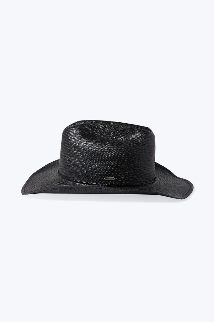 Brixton Unisex Range Straw Cowboy Hat - Black | Extra Shot