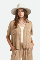 Women's Eleanor Felt Packable Hat in the color Off White - Women's Front View