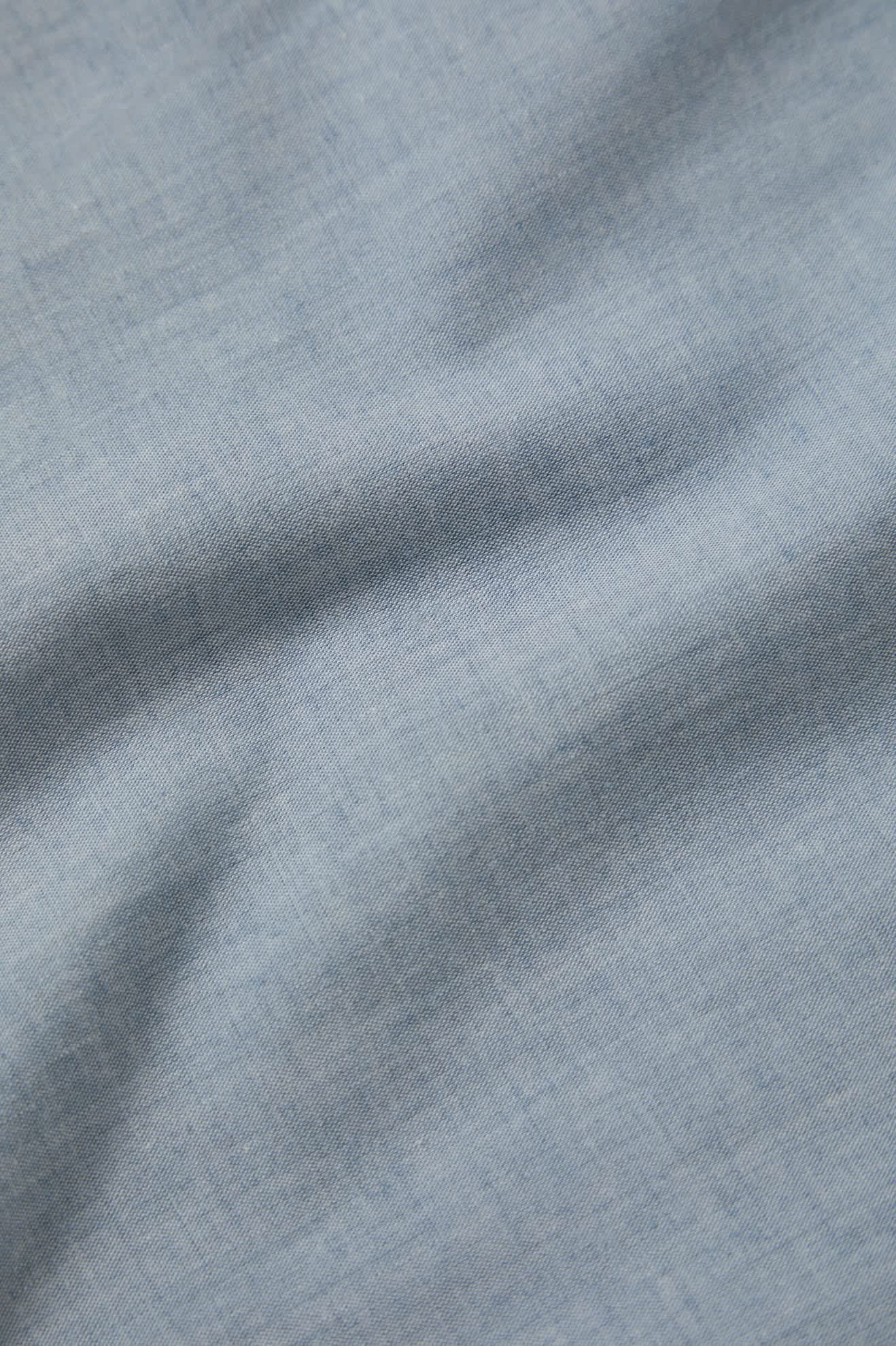 Men's Wayne Western S/S Shirt in the color Medium Blue - Additional Laydown image