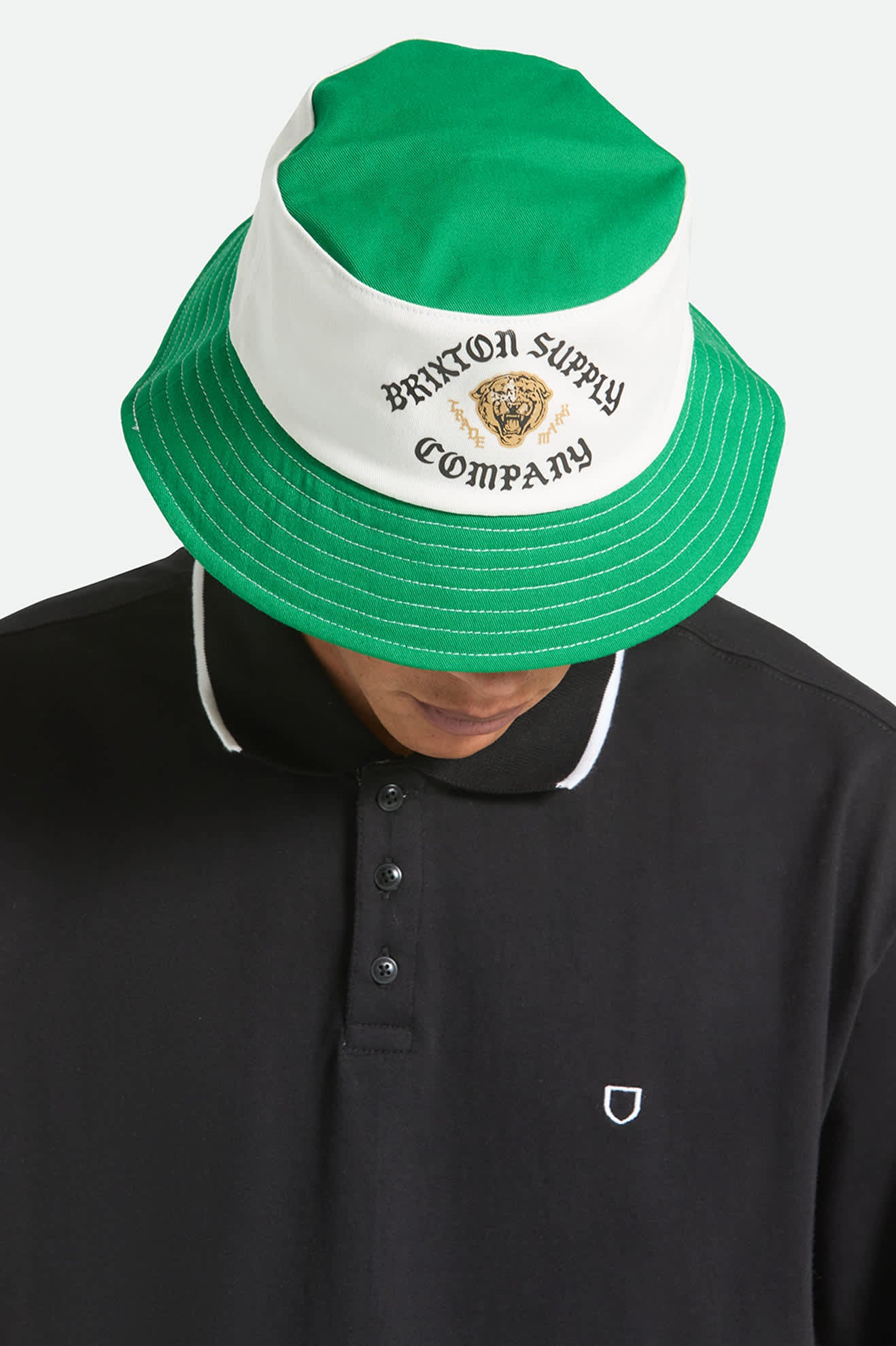 Unisex Eldon Packable Bucket Hat in the color Green/Off White Morado - Additional Fit image